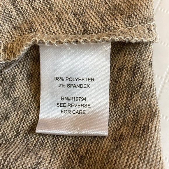 One World 90’s style cowl neck sweater boho poly spandex women’s large - Picture 9 of 10